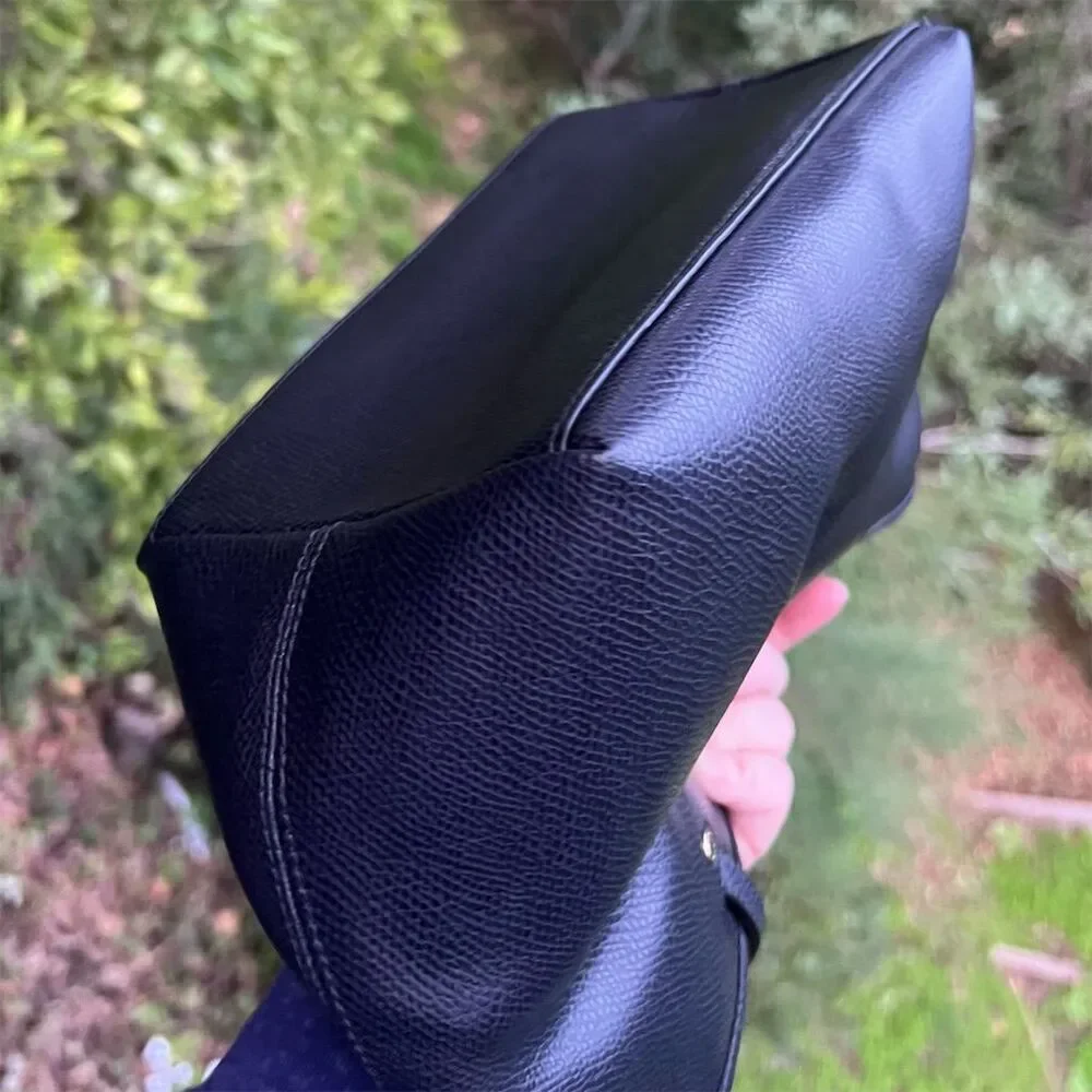 COACH Women's Mini City Tote Blue Crossgrain Leather w Gold Hardware AUTHENTIC - Picture 5 of 8